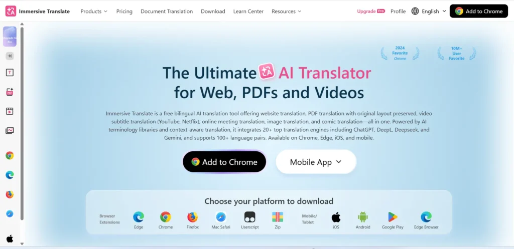 Immersive Translate AI cover image