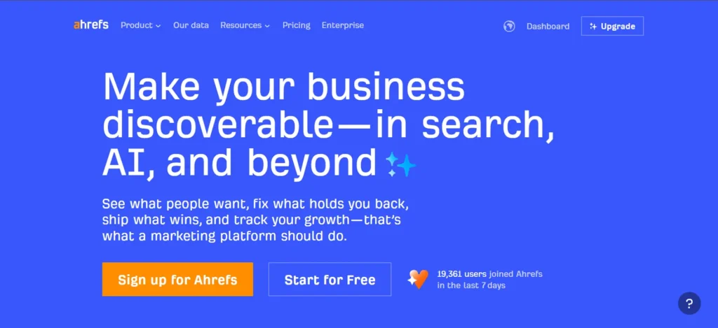 Ahrefs (Gap detection + market context)