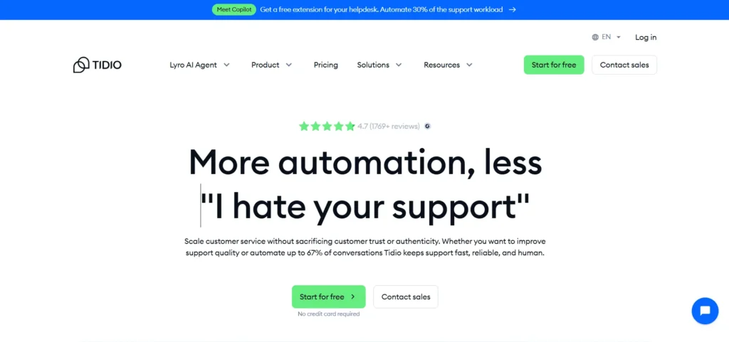 Tidio | More than automation