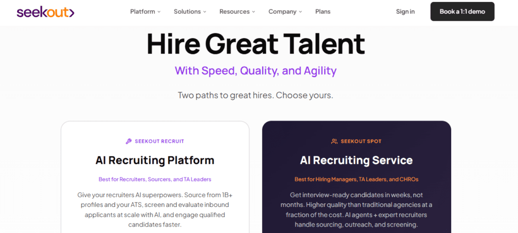 SeekOut | Agentic AI Recruiting Platform
