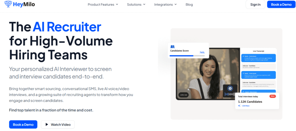 Leading AI Recruiter for High-Volume Hiring